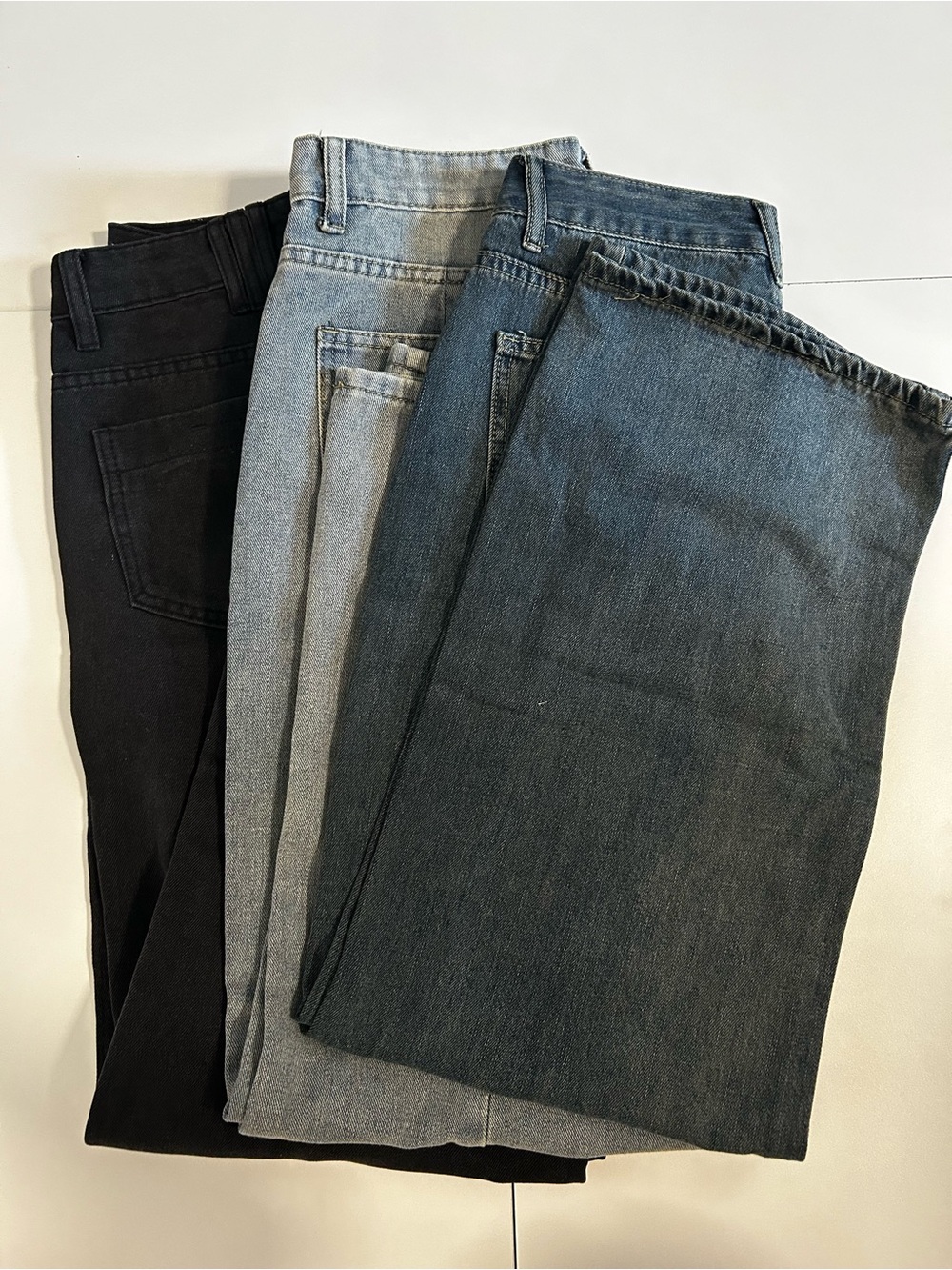 Women’s Classic Straight Jeans - Black, Light Gray, Dark Blue